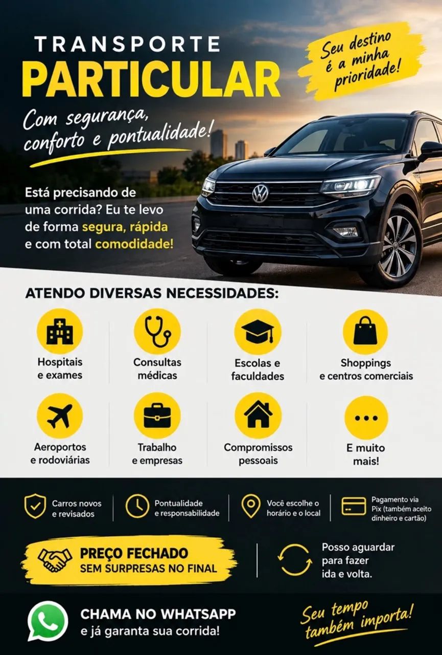 Transporte particular - Cambé e Londrina - UBER