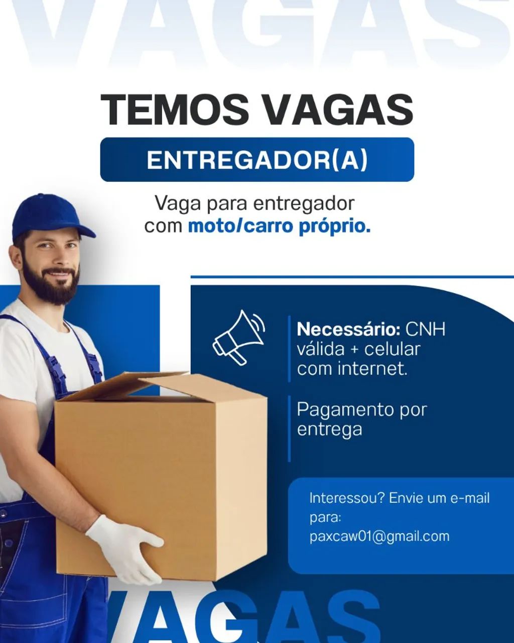 Vaga Entregador Parceiro