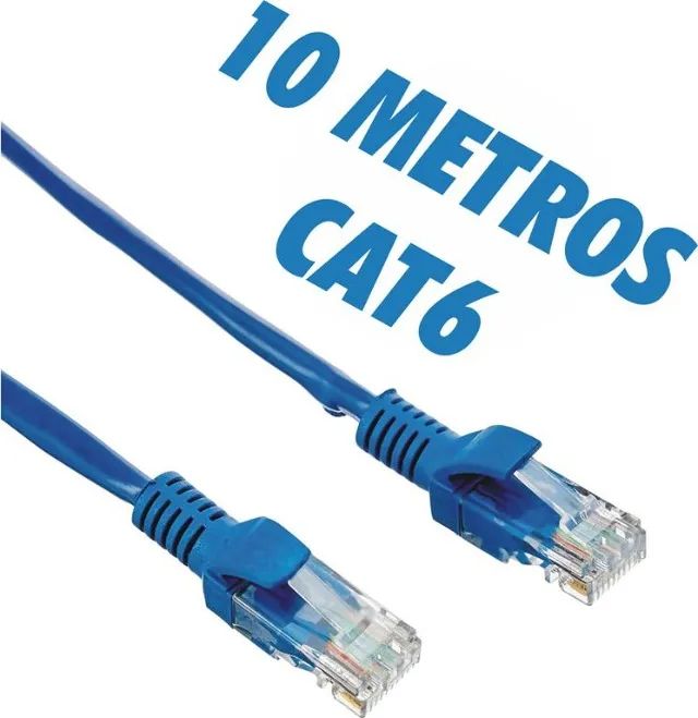 CABO DE REDE CAT6 10 METROS PLUSCABLE PC-ETH6U100BL - Foto 2