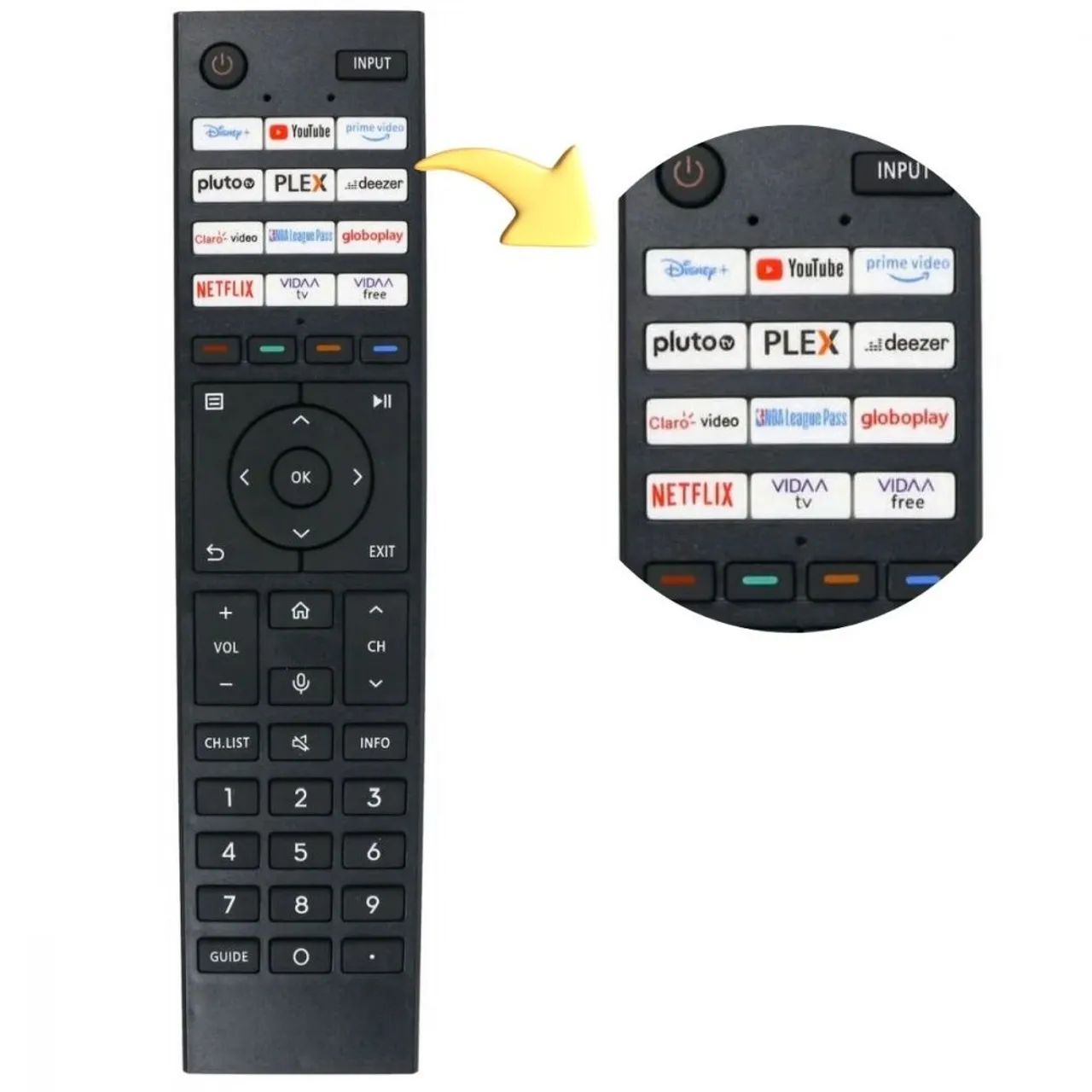 Controle remoto tv Toshiba vidaa 