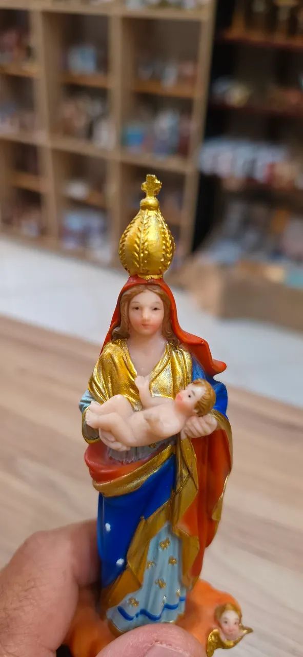 Imagem de Nossa Senhora da Abadia em Resina 20cm - Nova - Foto 5