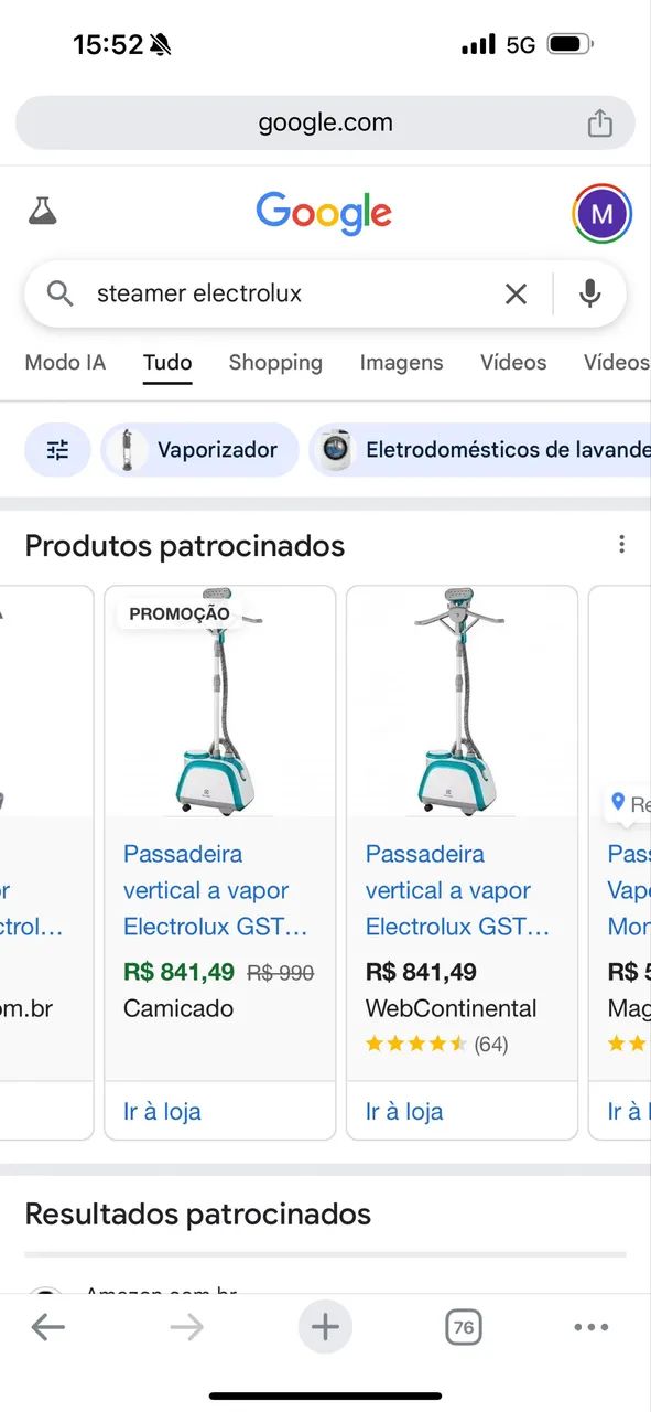 Passadeira a Vapor Vertical Steamer Electrolux GST10 - Foto 5