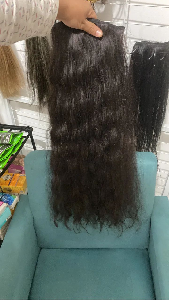 Cabelo 100% humano 80 cm