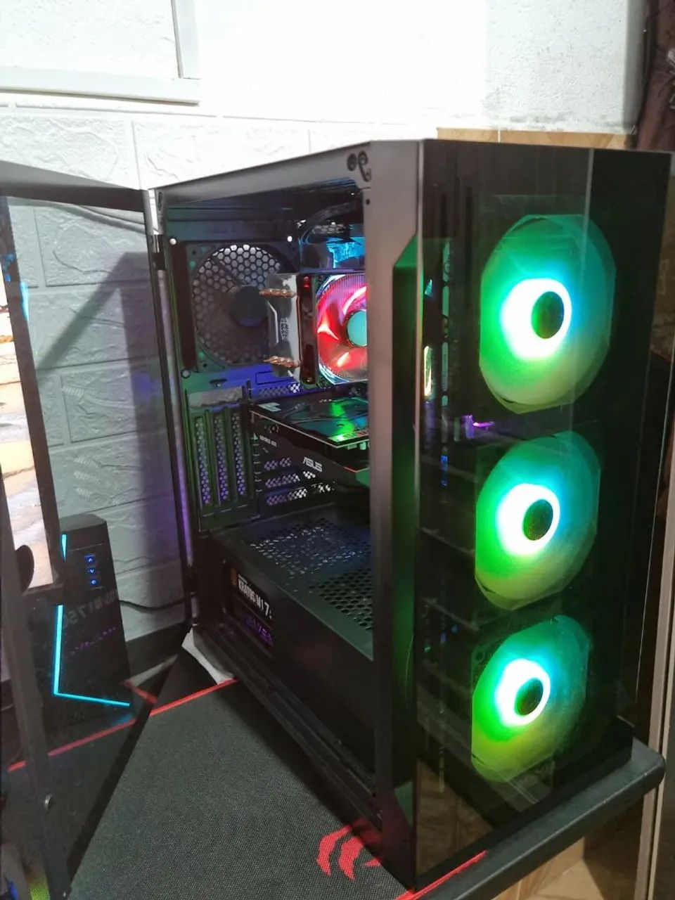 PC gamer completo com monitor teclado e mouse