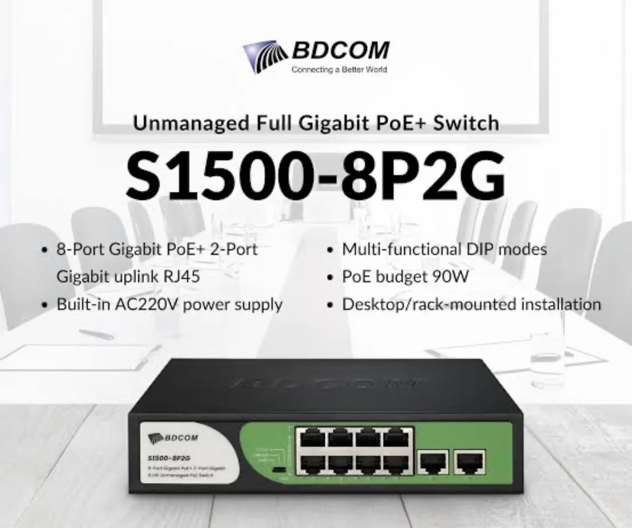 Switch GIGABIT POE 8 portas BDCOM