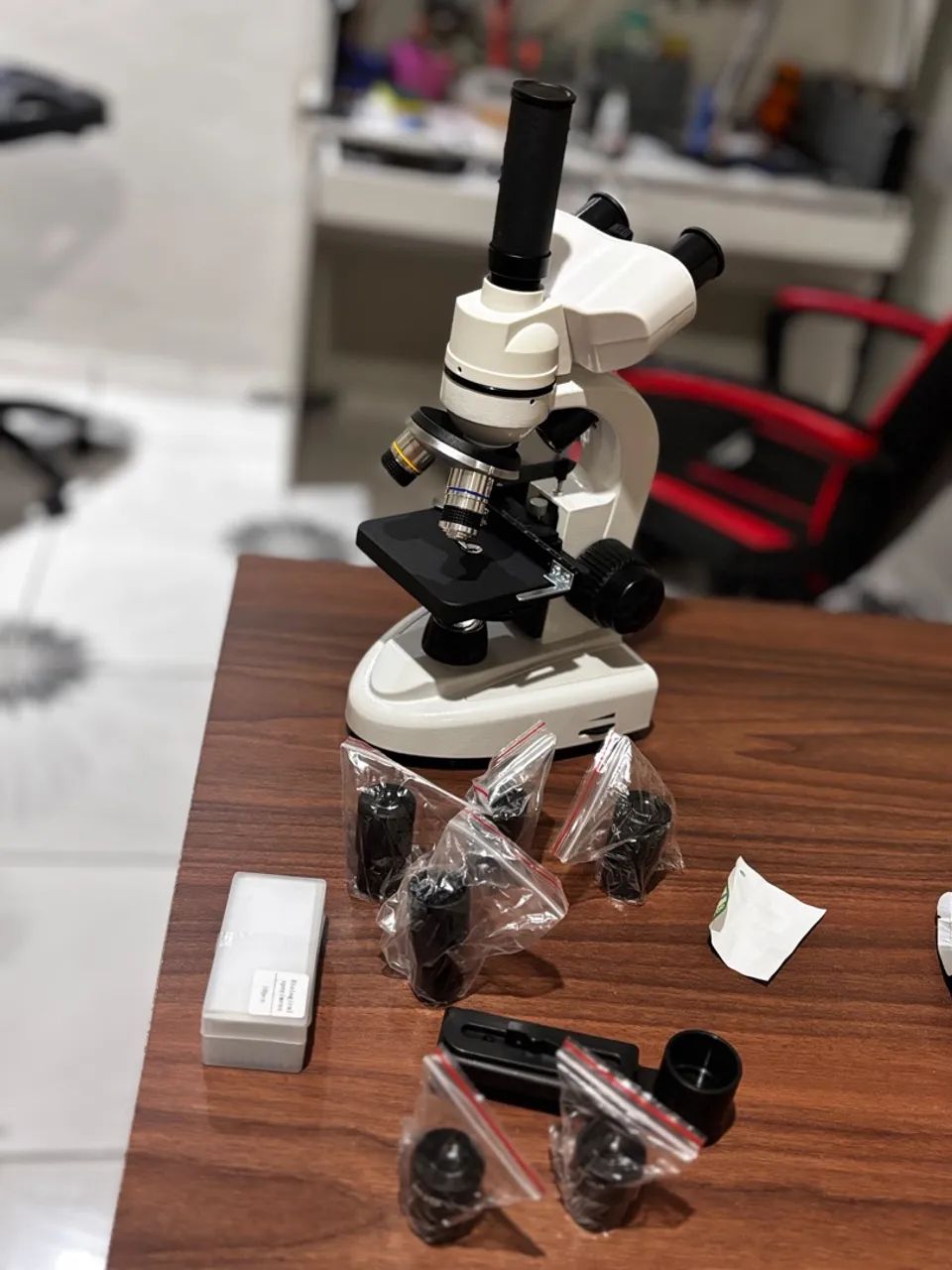 Microscópio Trinocular Profissional para Laboratório  - Foto 5