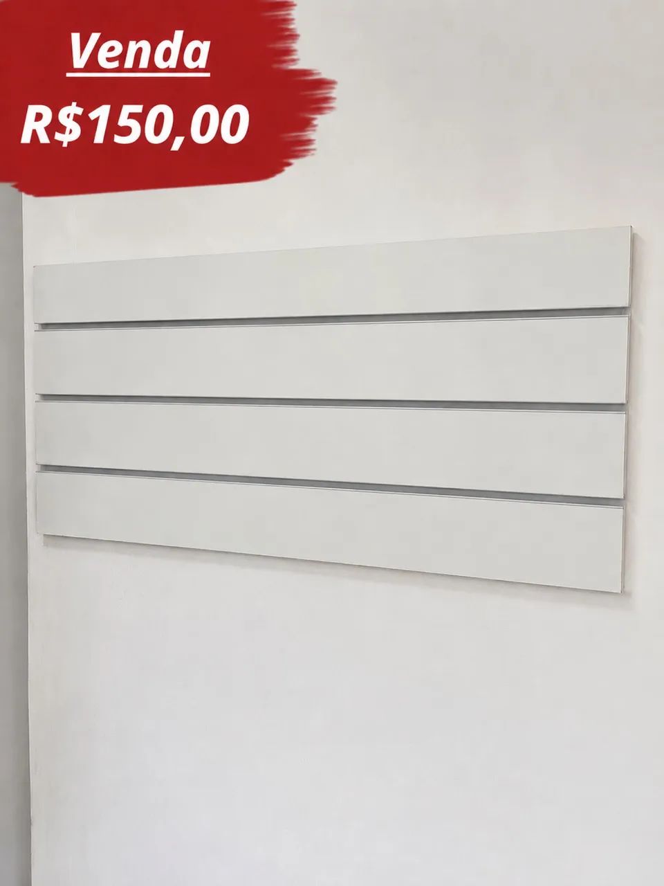 Painel Canaletado de MDF Branco 