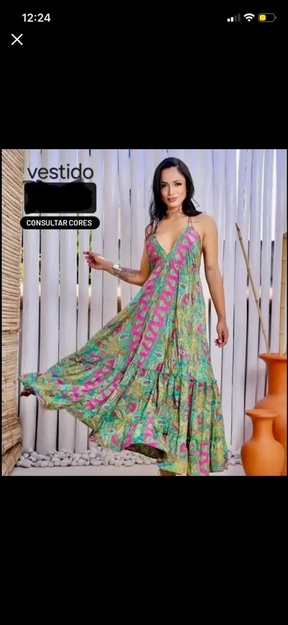 Vestido Indiano Seda 