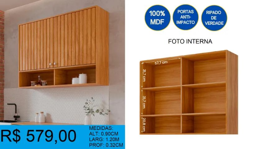 Aereo - 1.20M - 100%MDF - compre hoje e receba em até 72 horas