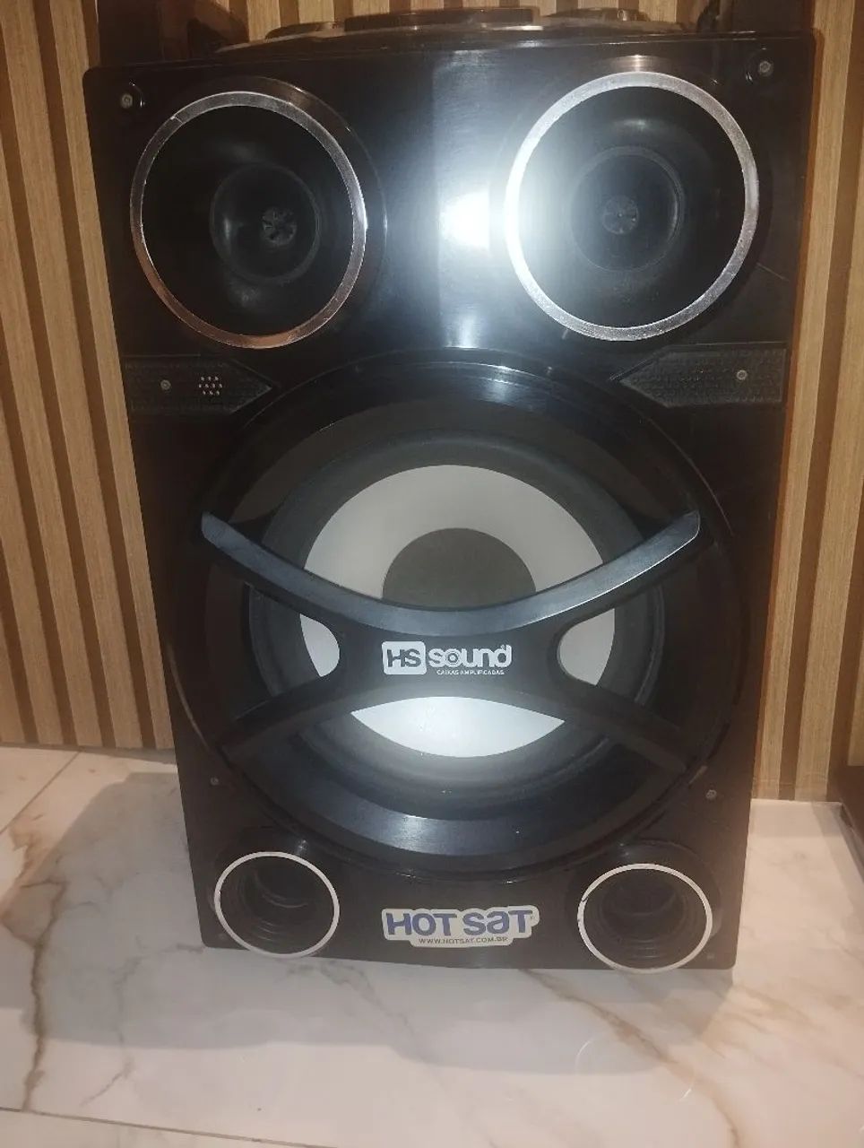 Caixa de som Bluetooth Aux Microphone 