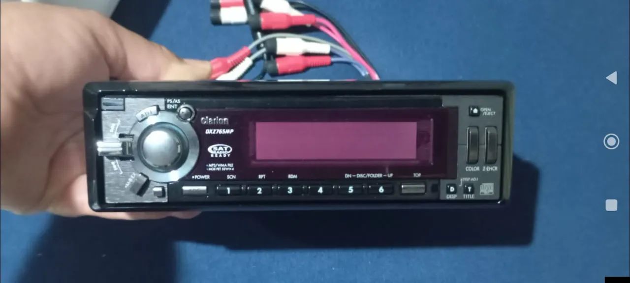 Rádio clarion Dxz765MP com todos os acessórios dele original