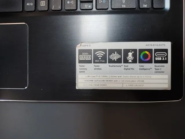 Notebook Acer Aspire 5 12GB RAM Intel Core i5 HD 1 TERA - Foto 3
