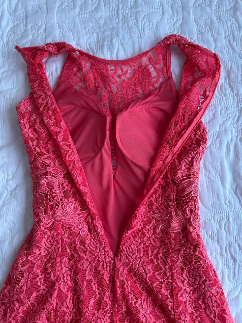 vestido rendado rosa P - Foto 4
