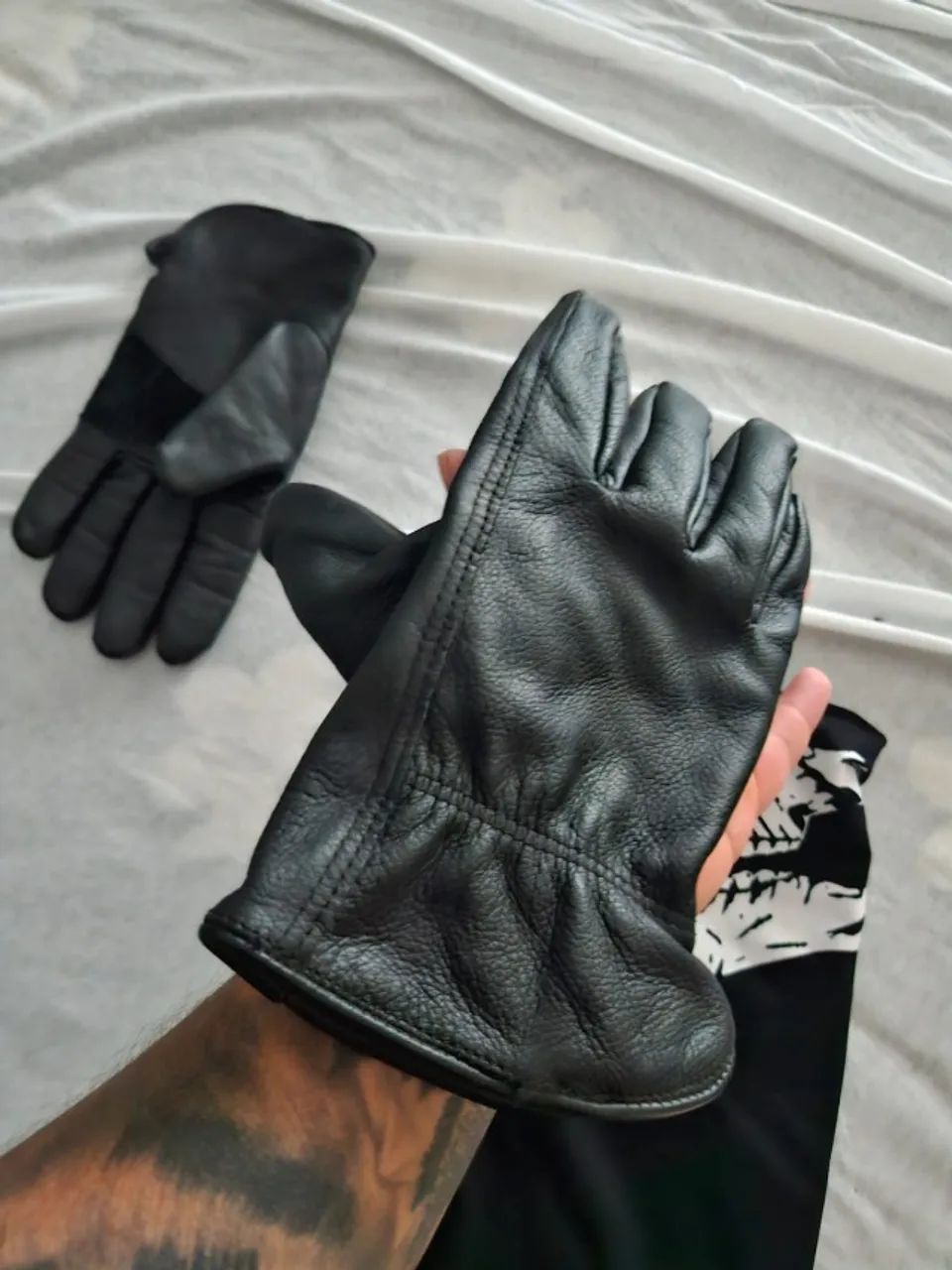 Kit Motociclista - Luvas Pretas + Balaclava Caveira - Foto 5