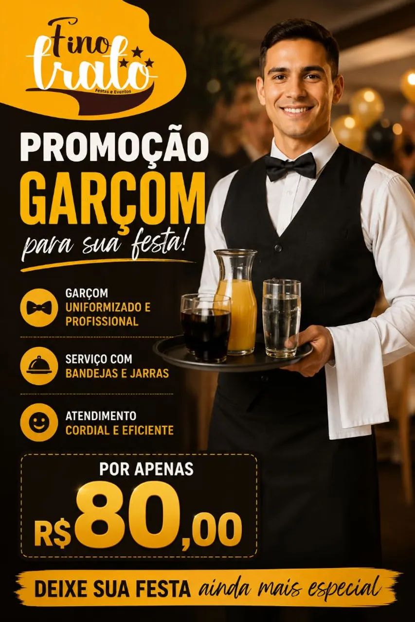 Garçons e Serviços Para Eventos