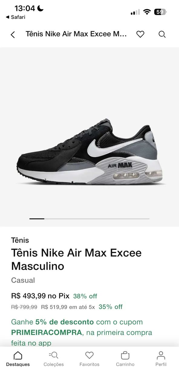 Tênis air max Nike original 