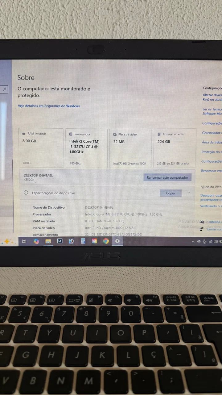 Notebook ASUS X550CA Core i3 + SSD 240GB + 8GB RAM - Foto 2