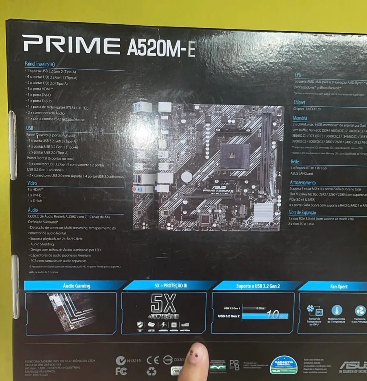 Placa mãe A520M-E Asus