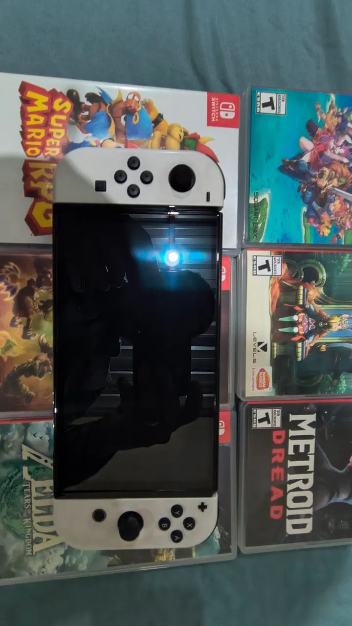 Nintendo switch OLED com 6 jogos  - Foto 4