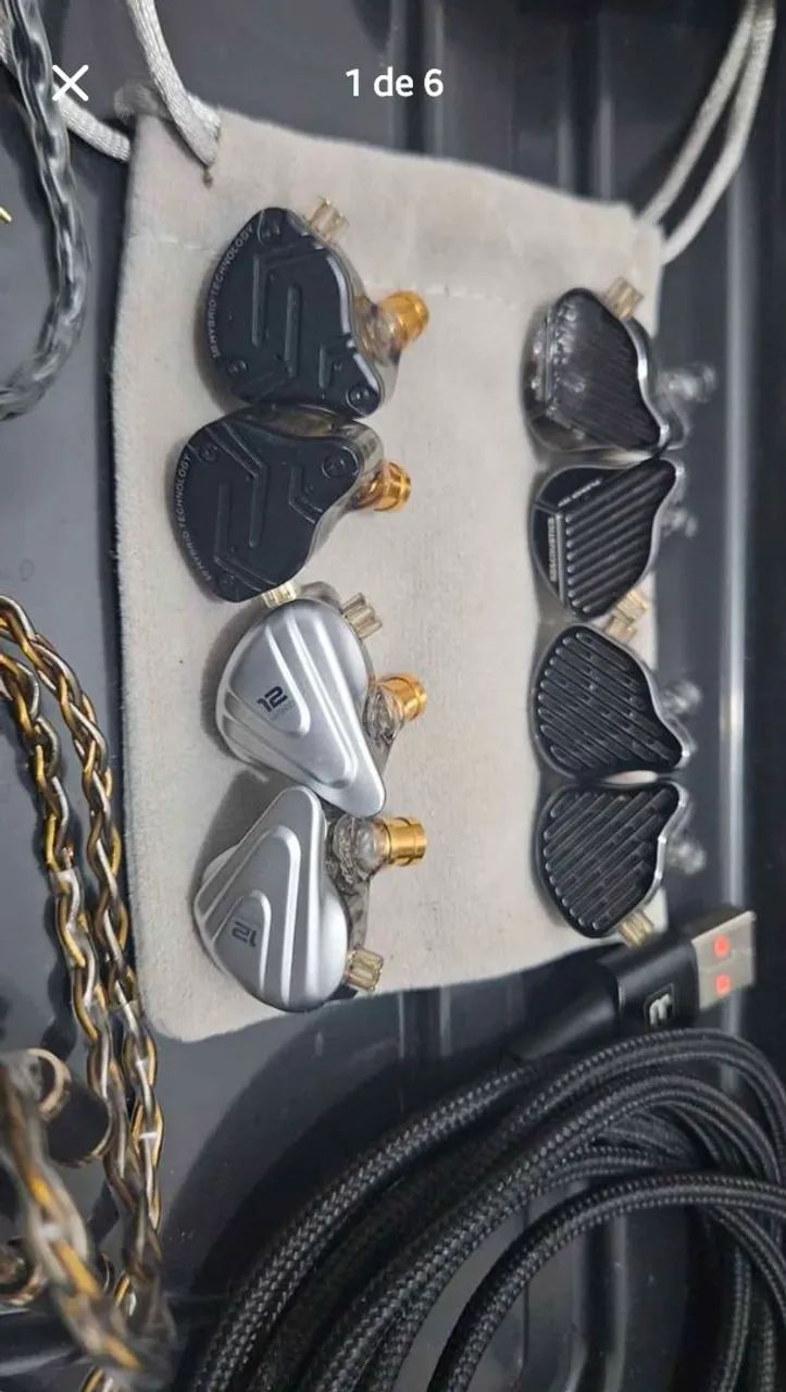 Fones KZ + Cabos