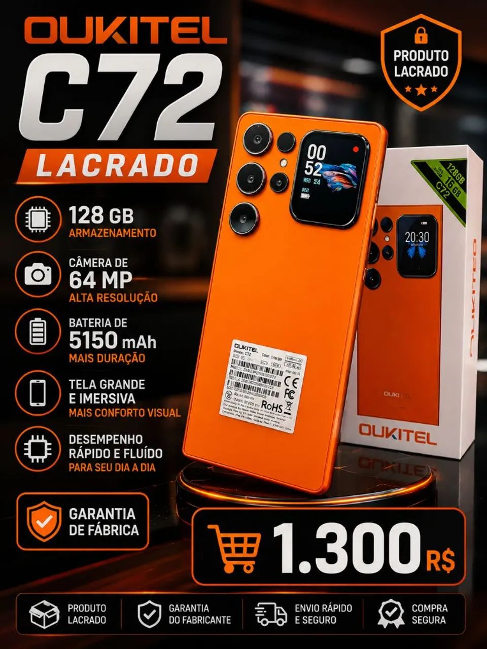 OUKITEL C72 LACRADO 128 GB - Foto 3
