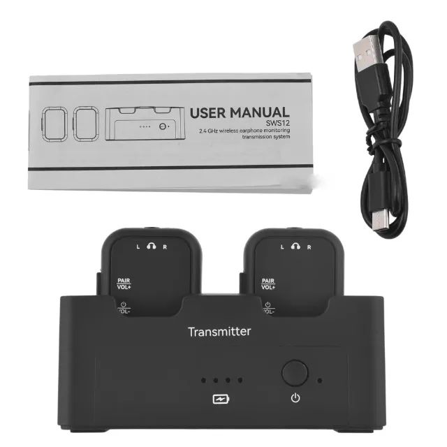 Sistema Monitor De Palco M-vave Sws12 In-ear Wp12 1tx - 2rx - Foto 6