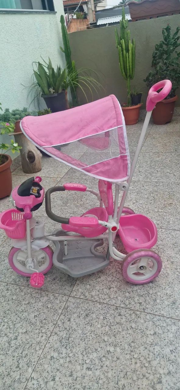 Triciclo infantil rosa - Foto 2
