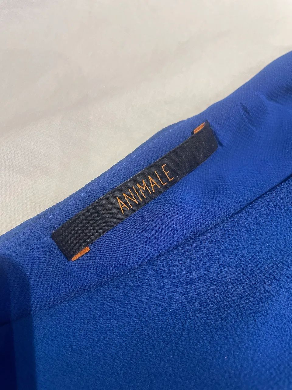 Blusa Animale Azul Royal com Babados e Alça Corrente P - Foto 2