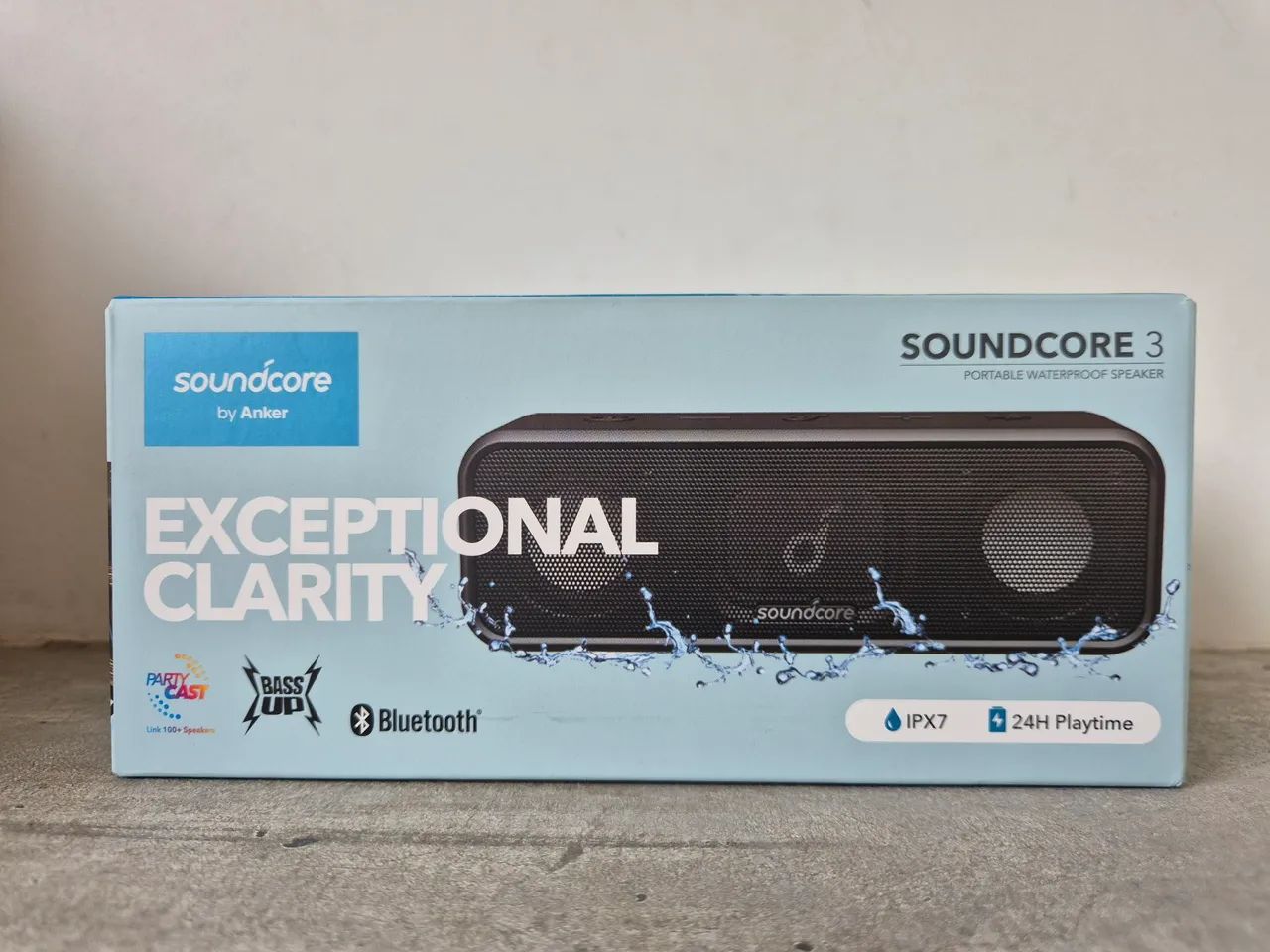 Caixa de som Soundcore 3 Anker+Case transp  - Foto 5