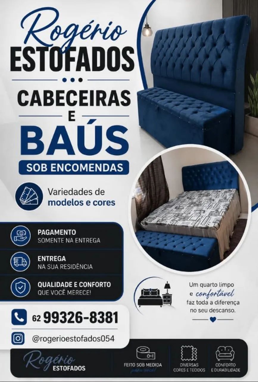 Cabeceira , baús , cama box