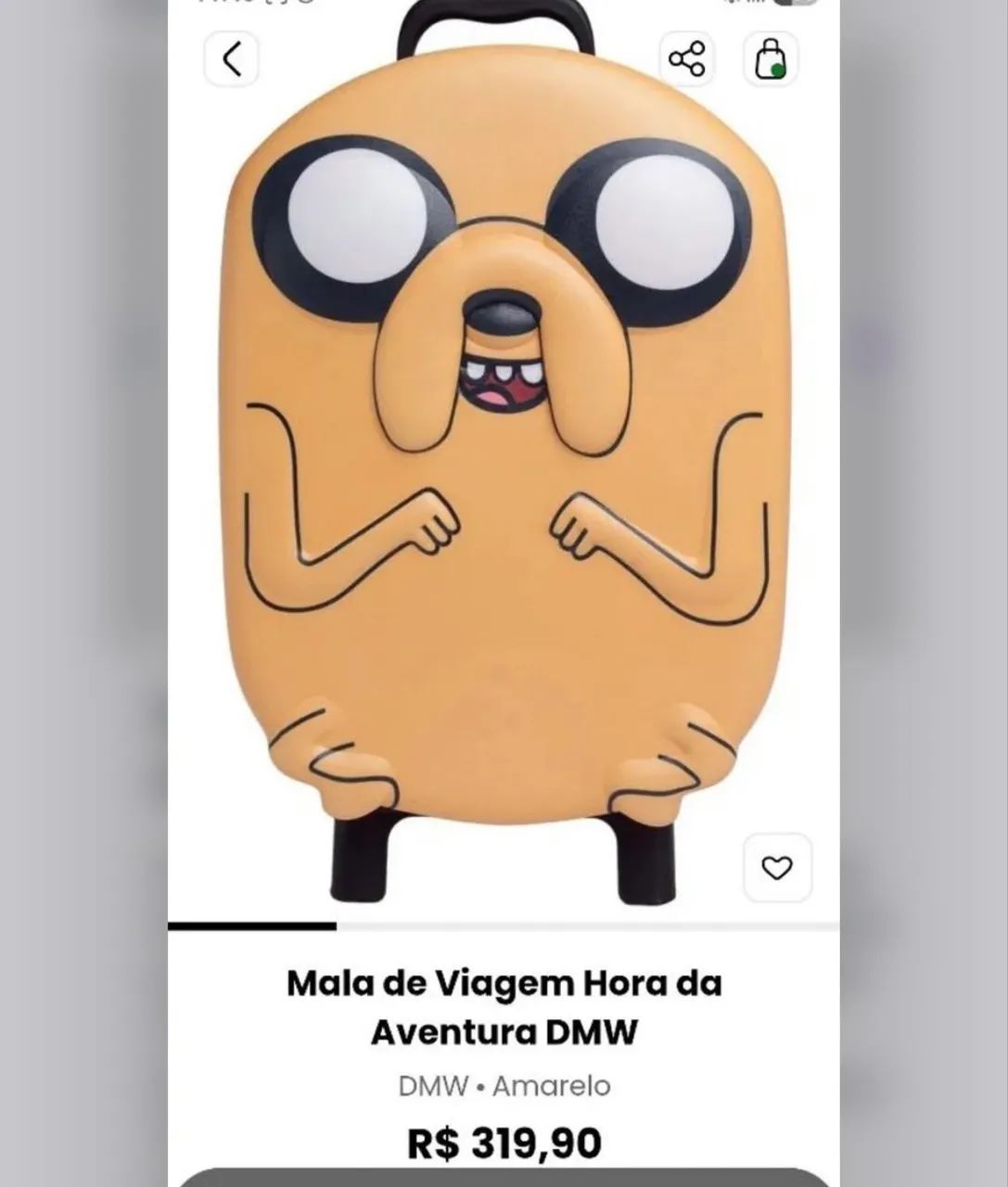 Mochila com rodinhas jake hora de aventura  - Foto 3