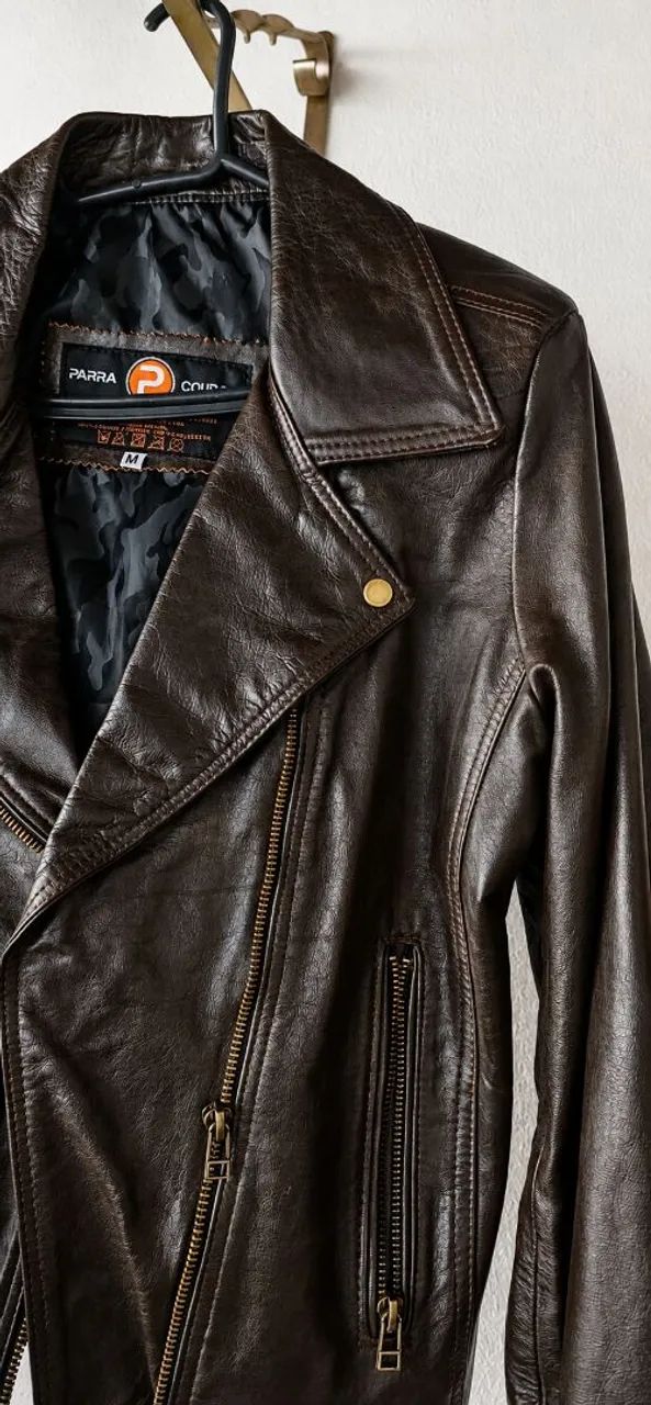 Jaqueta Nova Biker Couro Original M - Foto 4
