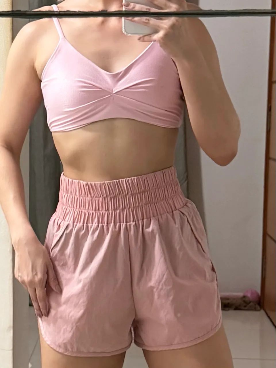 Short tactel rosa
