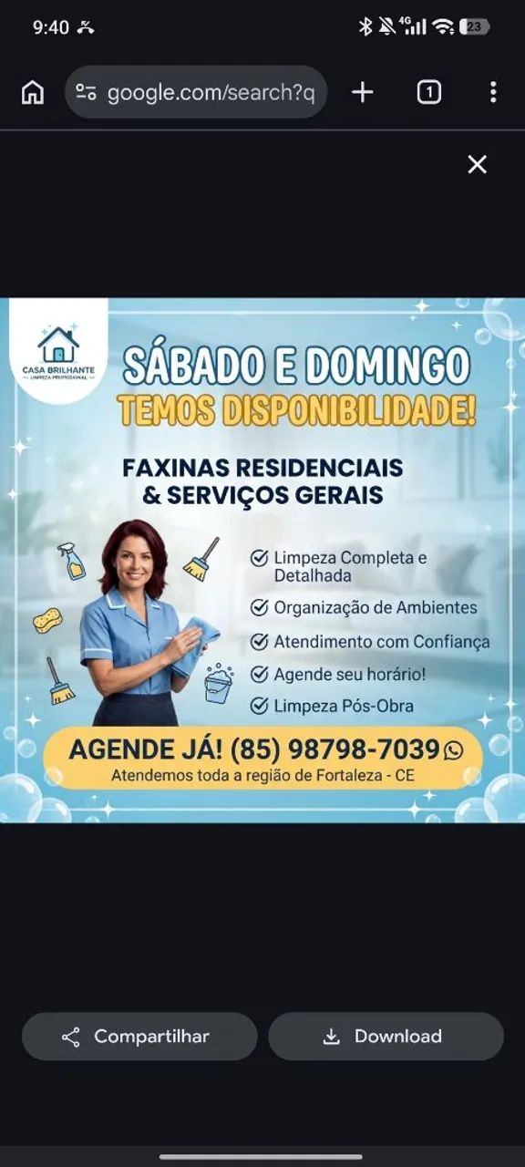 Serviço de faxina 