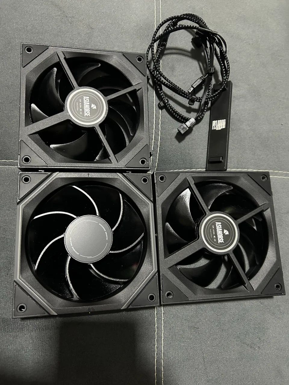 Kit com 3 fans asiahorse magnética rgb - Foto 2