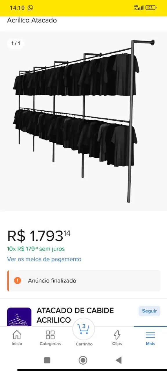 Arara loja de roupa 