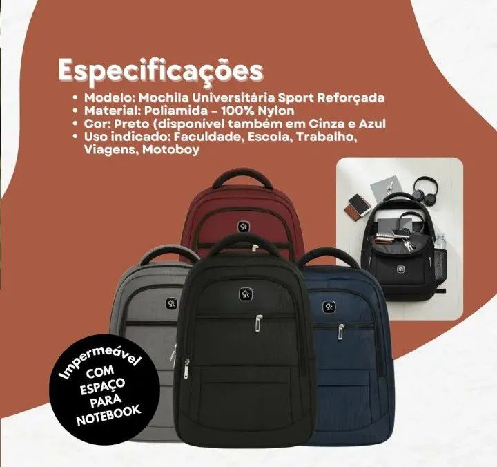Mochila impermeável reforçada  - Foto 2