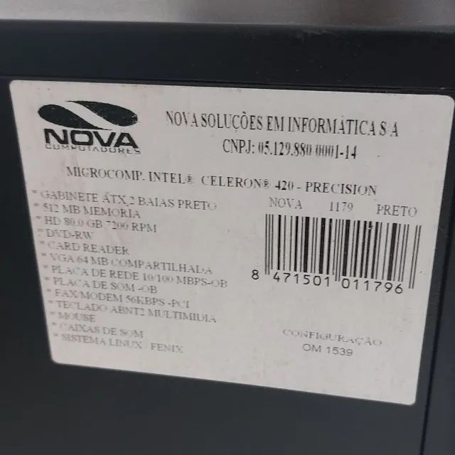 Gabinete ATX 2 Baias - Computador Antigo - Foto 2