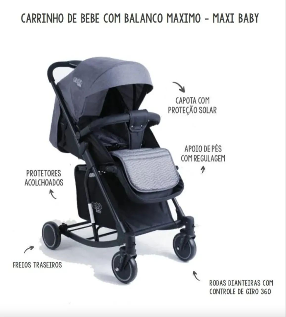 Carrinho de passeio bebê  - Foto 5