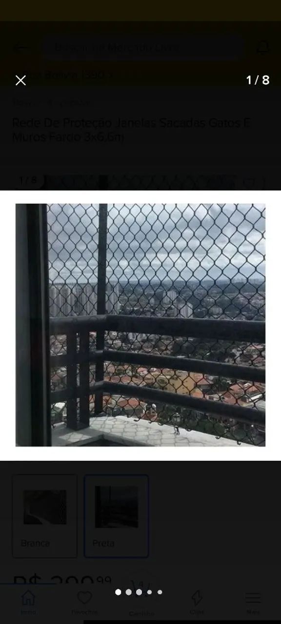 Rede proteção sacada sobre medidas  - Foto 2