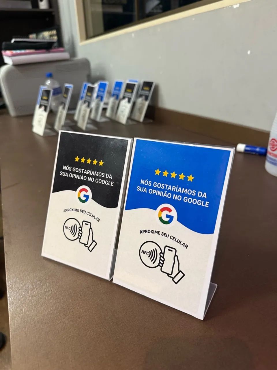 Placas de avaliação rápida Google NFC 