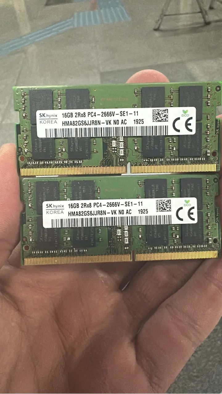 2 memória ddr4 16Gb note