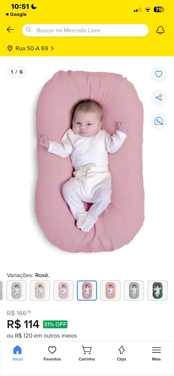 Ninho redutor para bebê