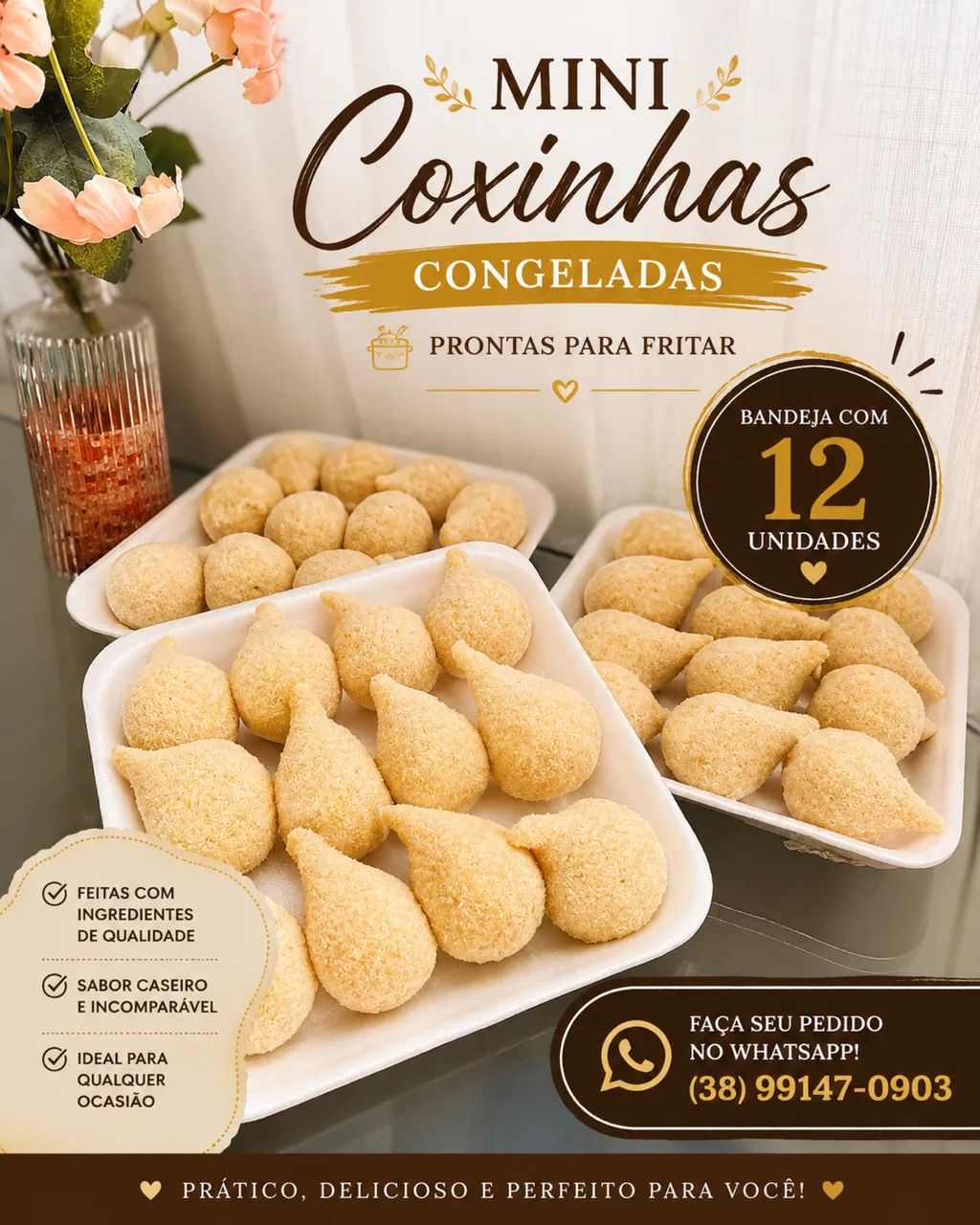 Coxinhas congeladas