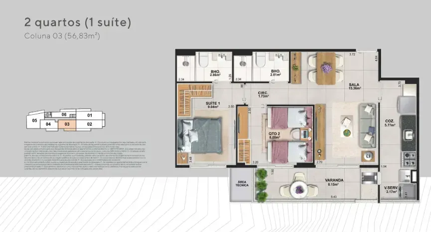 PLANTA 56m²