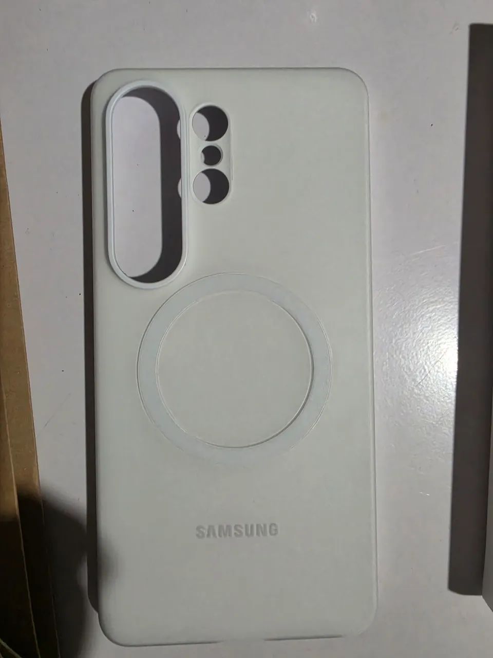 Capa protetora original Samsung branca  - Foto 3