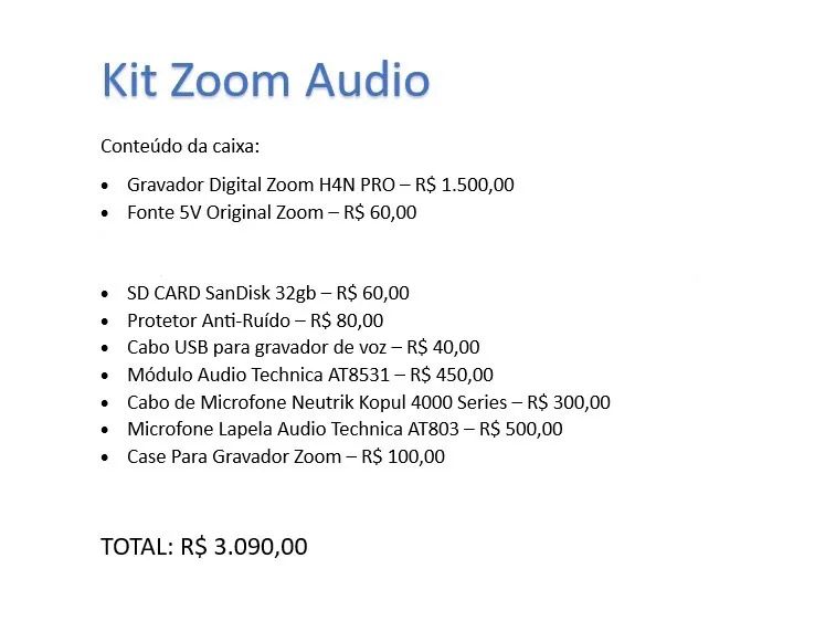 Kit Gravador de Áudio Zoom H4N Pro - Foto 5