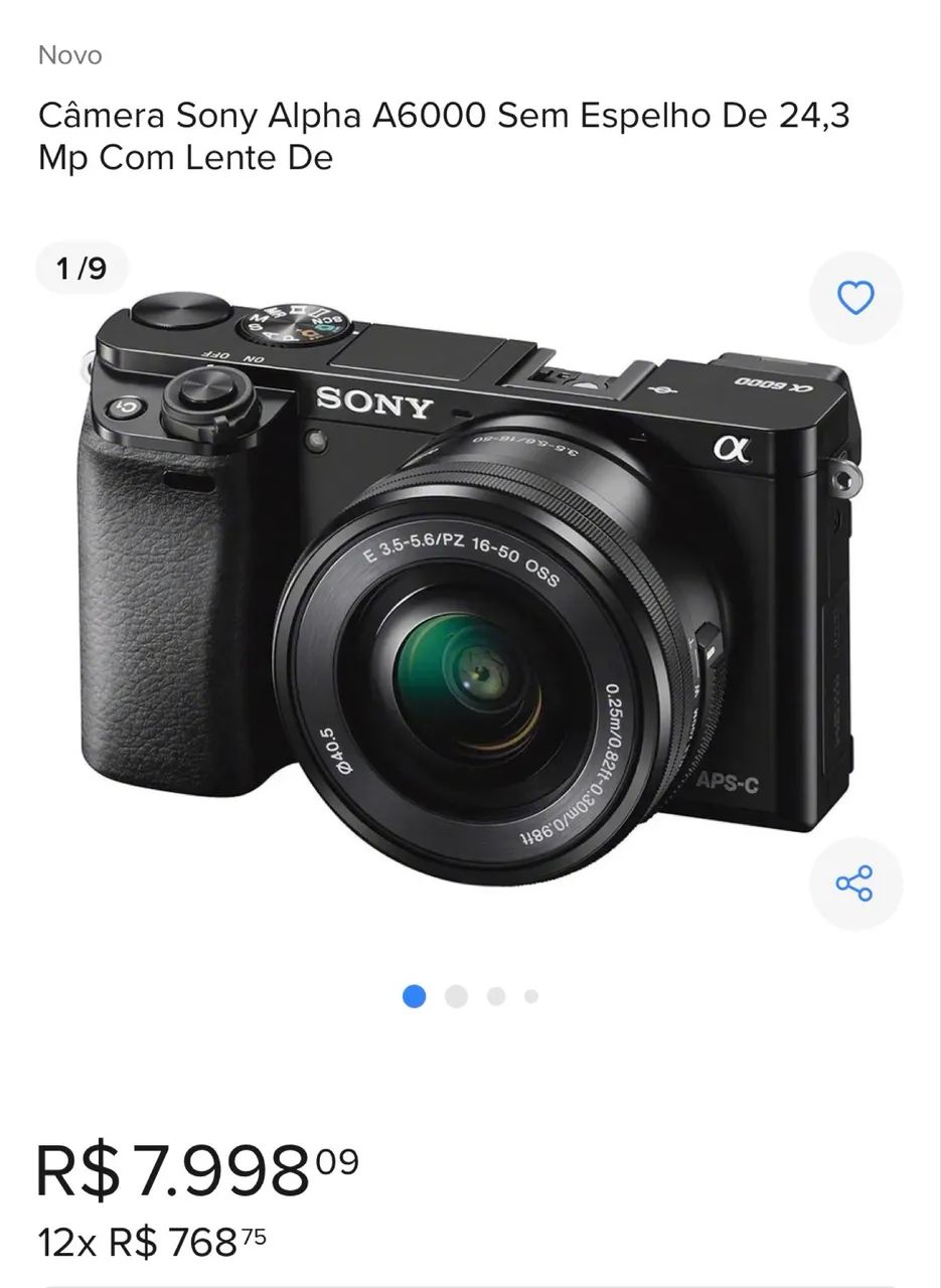 Câmara Sony a6000 impecável! - Foto 2