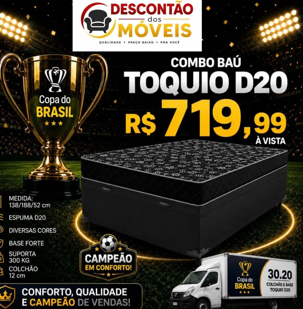 Cama Box Baú Casal D20