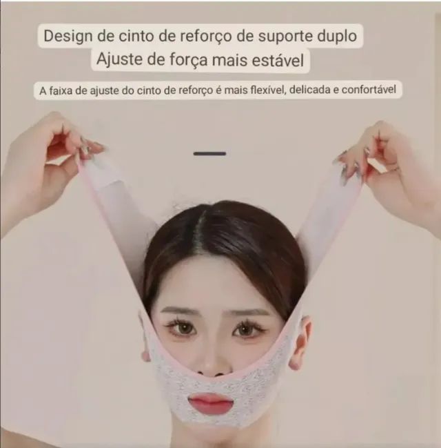 Máscara Lifting Facial Bigode Chinês Queixo E Papadas Kit com 2 Peças - NOVAS - Foto 2